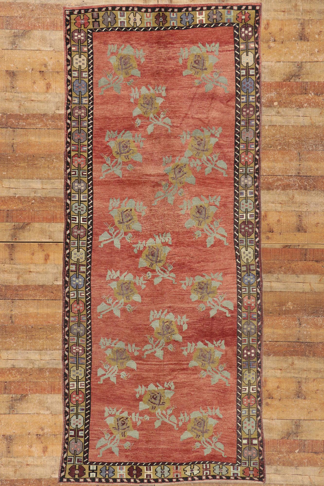 Alfombra turca Oushak de 1950 de estilo tradicional 2