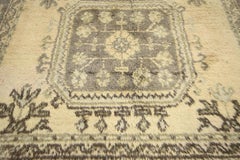 Vintage Turkish Oushak Hallway Runner with Gustavian or French Country Style