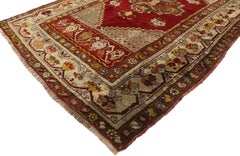Vintage Turkish Oushak Hallway Runner with Modern Art Deco Style