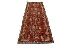 Vintage Anatolian Kirsehir Prayer Rug with Graveyard Marker Design