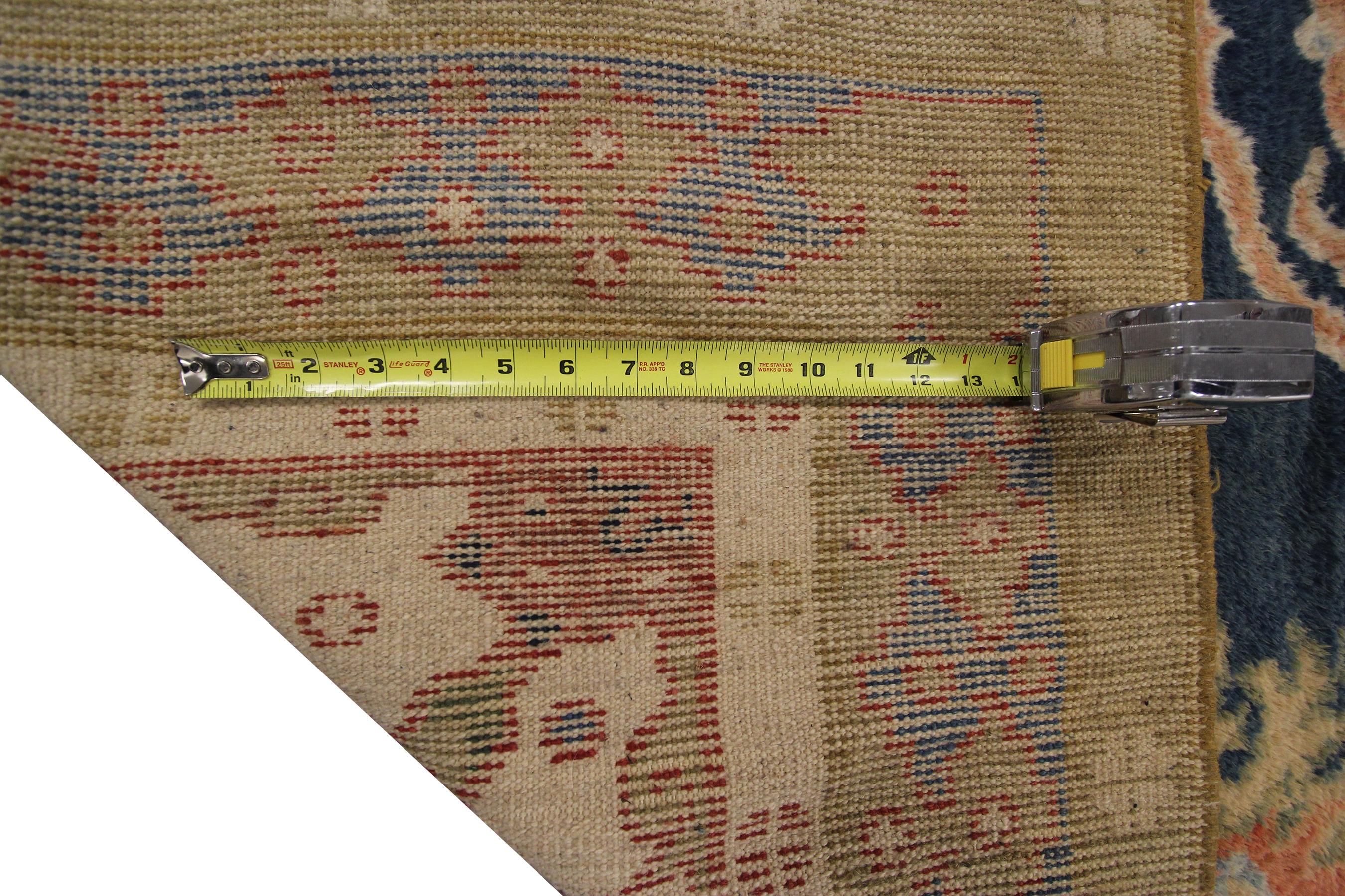 Türkischer Oushak handgefertigter Oushak geometrischer Overall-Teppich im Vintage-Stil, 8x10 im Angebot 5