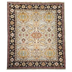 Vintage Turkish Oushak Handwoven Rug, Wool, Allover Geometric Design, 8' x 10'