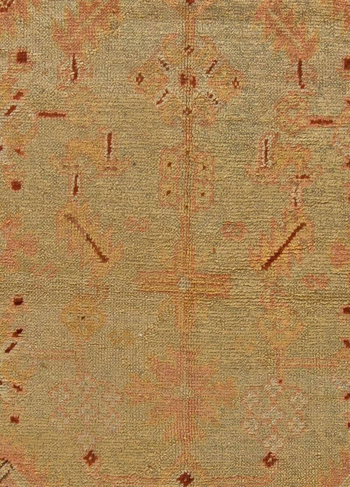 Tapis vintage en laine tissée à la main Oushak de Turquie, unique en son genre
Taille : 8'9