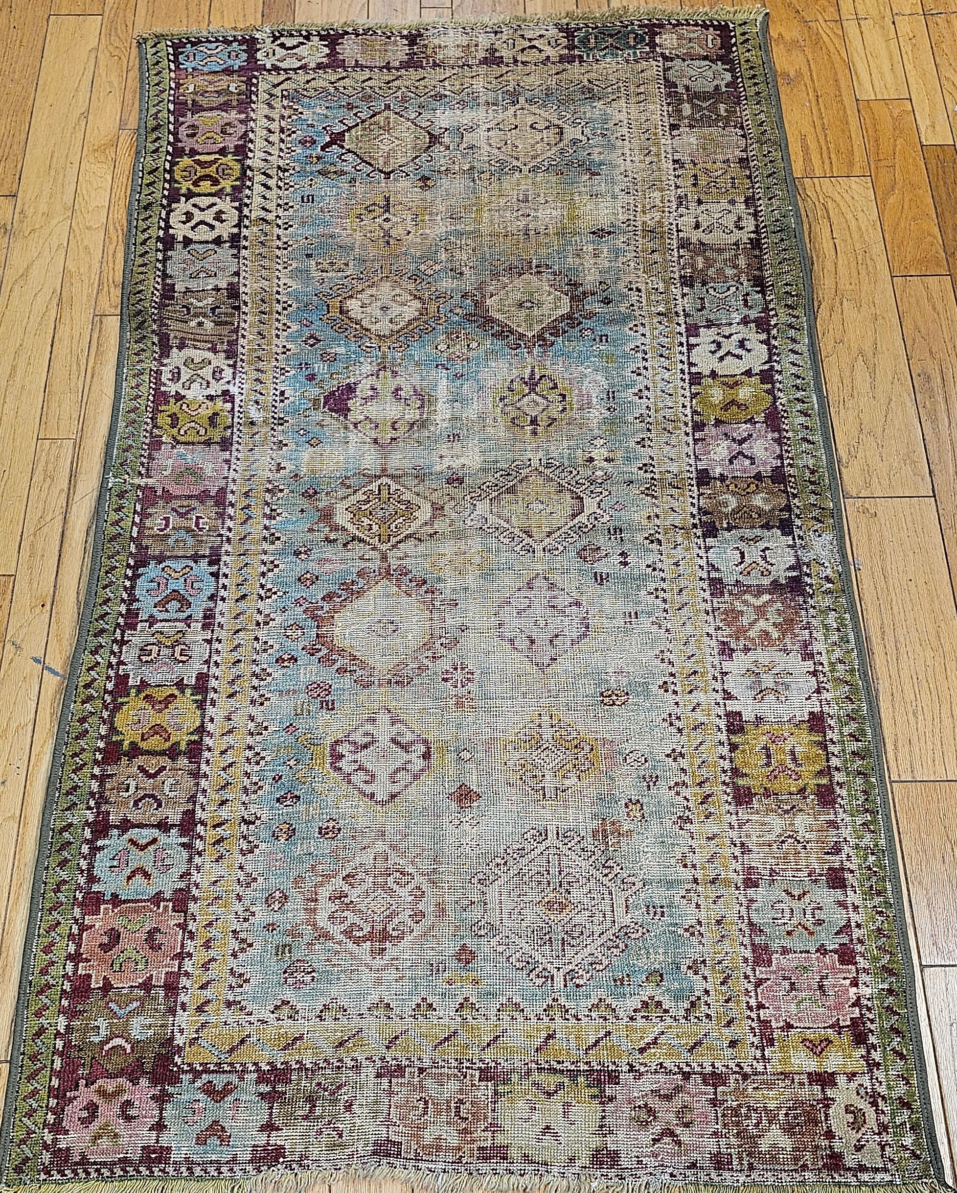 Vintage Caucasian Karabagh in Allover Geometric Pattern For Sale 5
