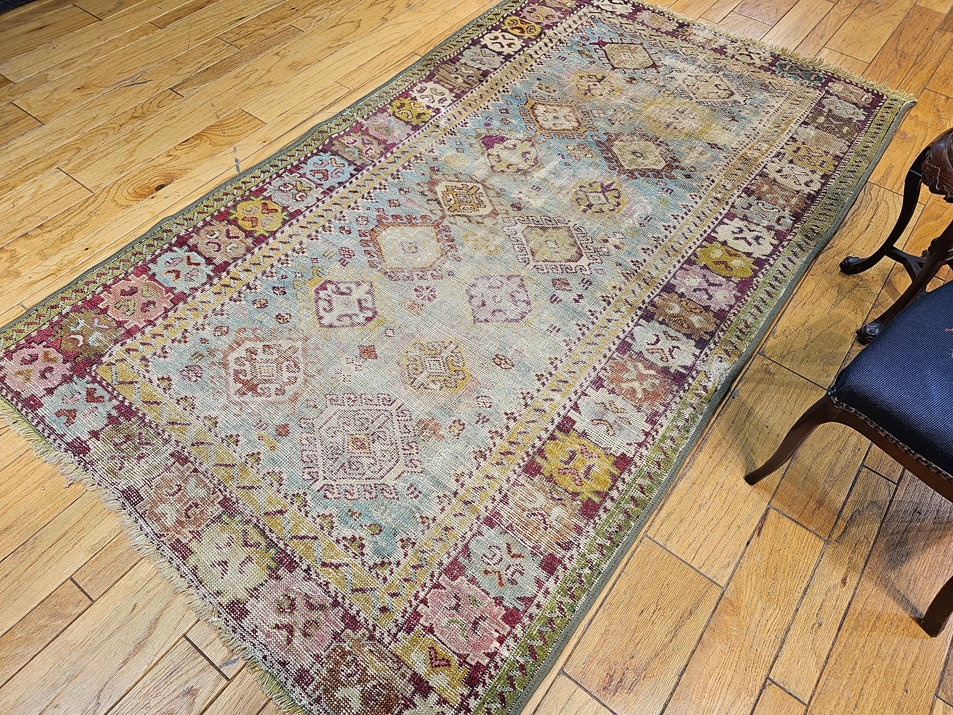 Vintage Caucasian Karabagh in Allover Geometric Pattern For Sale 1