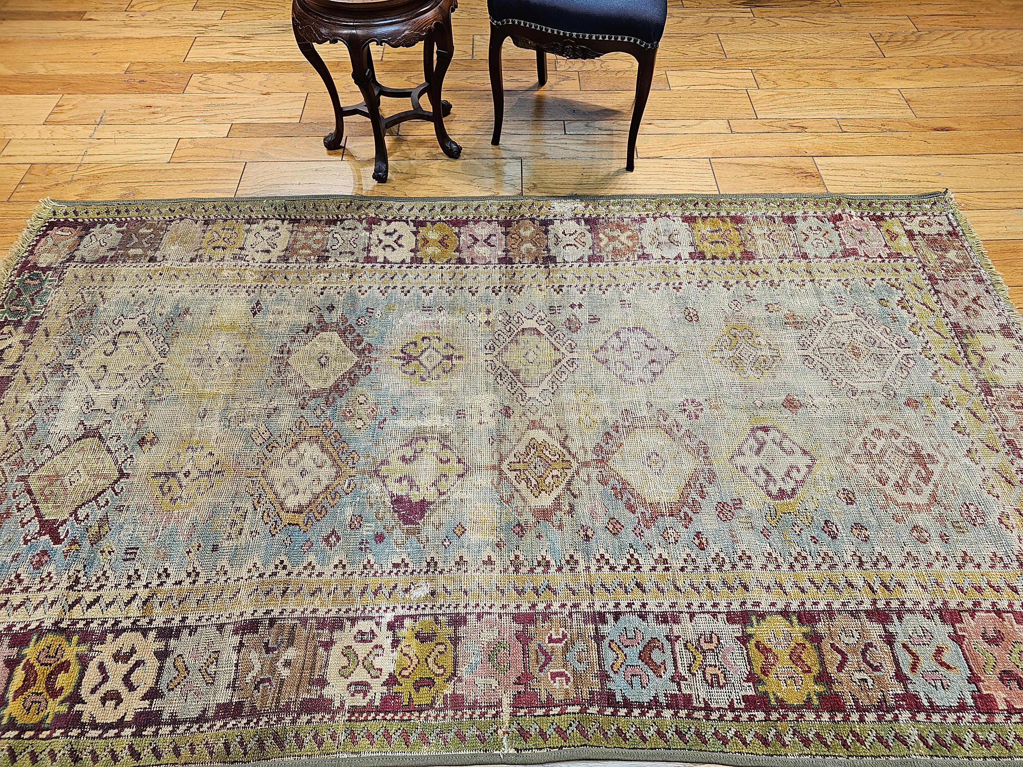 Vintage Caucasian Karabagh in Allover Geometric Pattern For Sale 2
