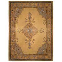 Antique Turkish Bergamo Oriental Rug, Small Square Size, with Pillars ...