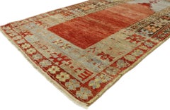 Vintage Turkish Oushak Rug with Traditional Style, Anatolian Prayer Rug