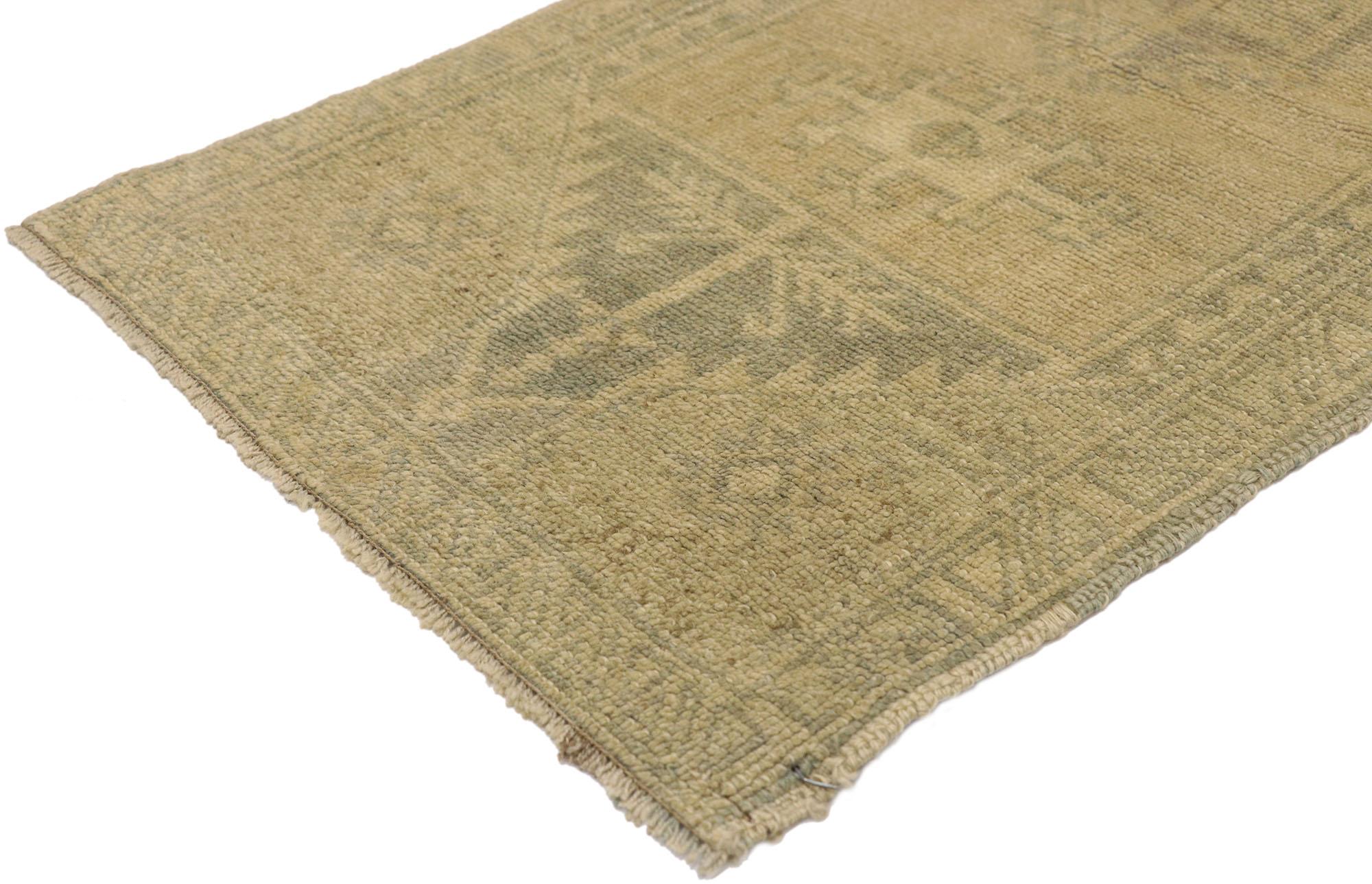 51242 Vintage Turkish Yastik Rug, 01'08 X 04'00. Turkish Yastik rugs, alternatively known as 