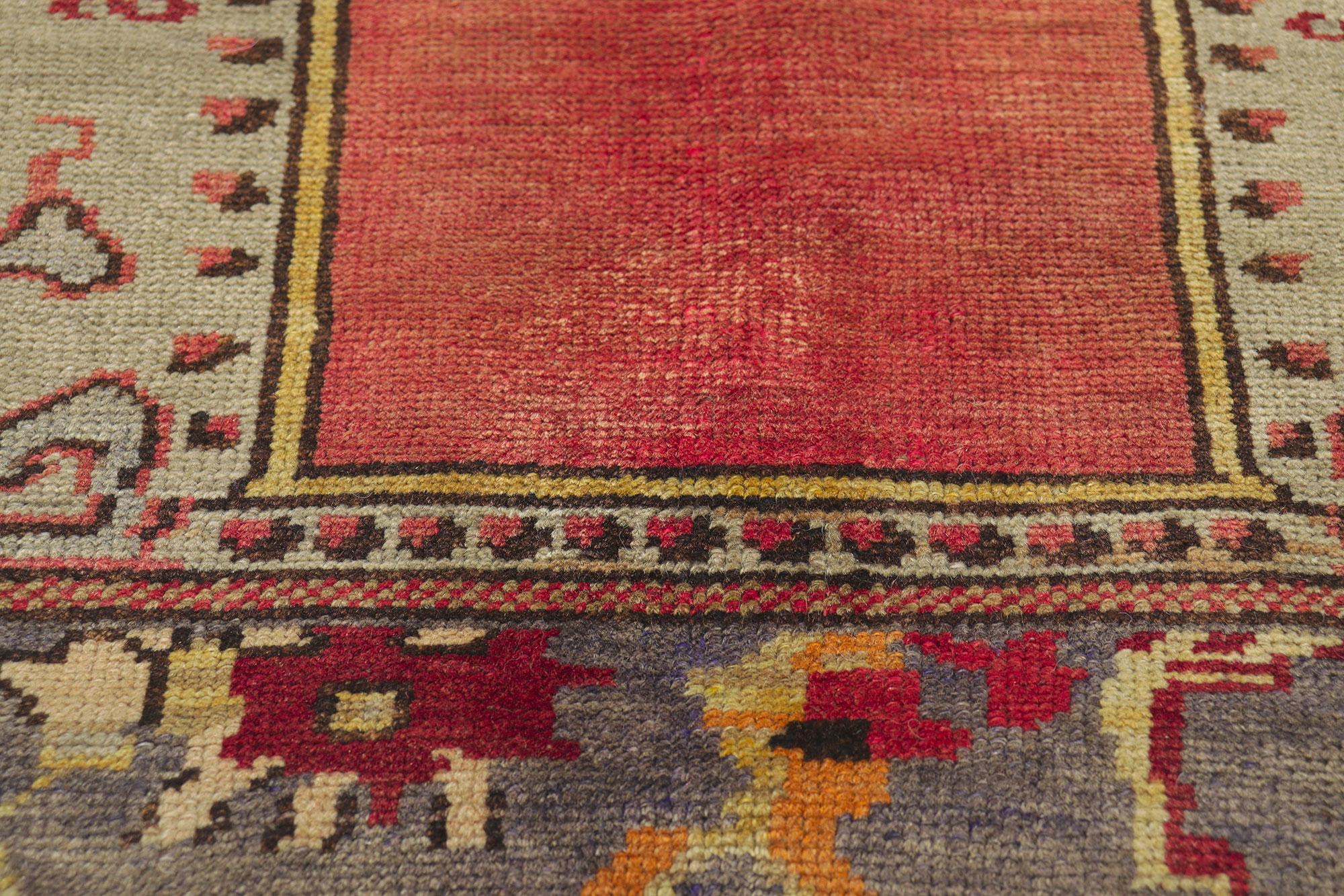 Türkischer Oushak-Teppich im Vintage-Stil, 04'08 x 07'02 (20. Jahrhundert) im Angebot