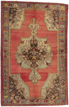 Vintage Turkish Oushak Rug, 04'08 x 07'02