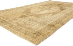 1960's Turkish Oushak Rug with Traditional Style