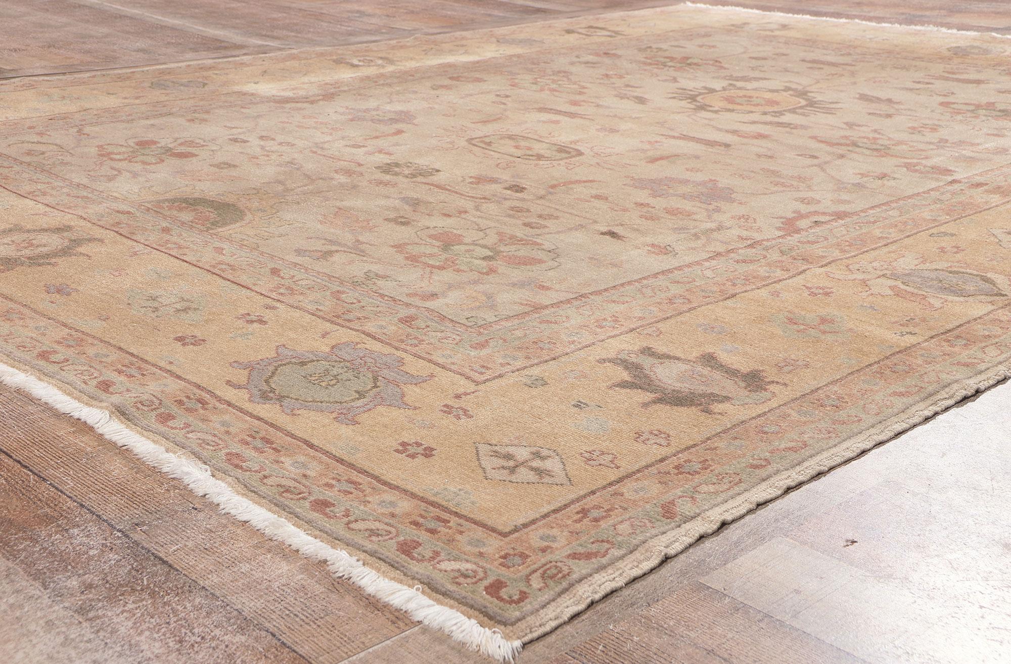 Wool Vintage Turkish Oushak Rug, 08'00 x 10'05 For Sale