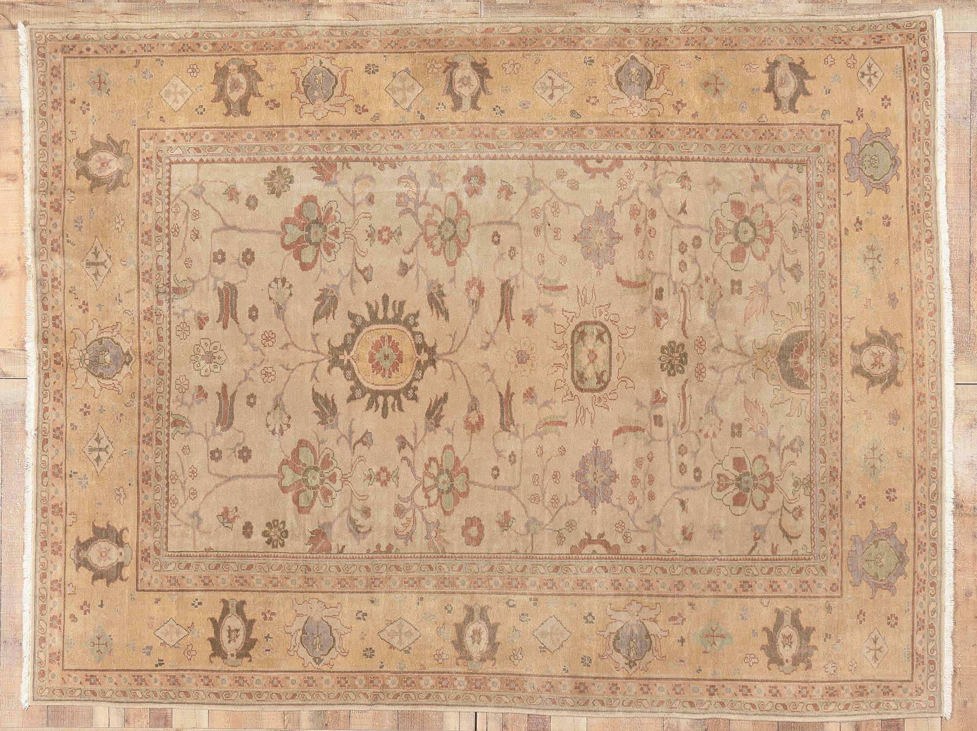Vintage Turkish Oushak Rug, 08'00 x 10'05 For Sale 3