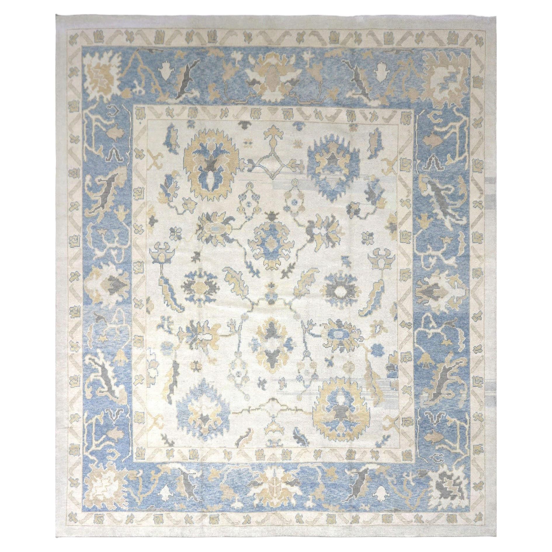 Vintage Turkish Oushak Rug - 10'8" x 12'5"