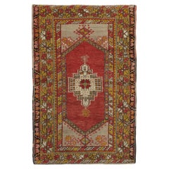 Türkischer Oushak-Teppich im Vintage-Stil 3'5 X 5'1