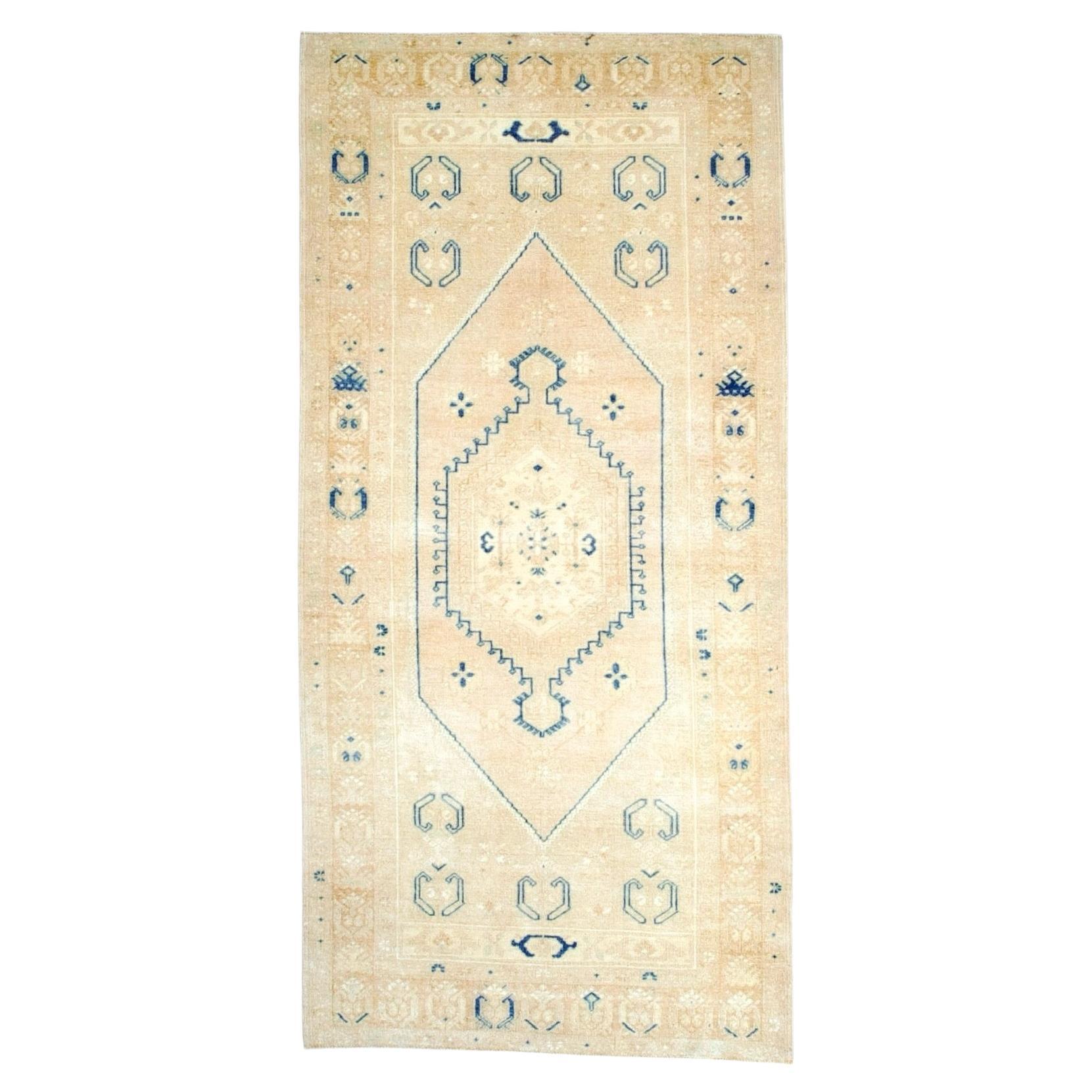 Vintage Türkisch Oushak Teppich 3'7" x 7'6