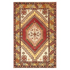 Vintage Turkish Oushak Rug - 3'9" x 5'9"