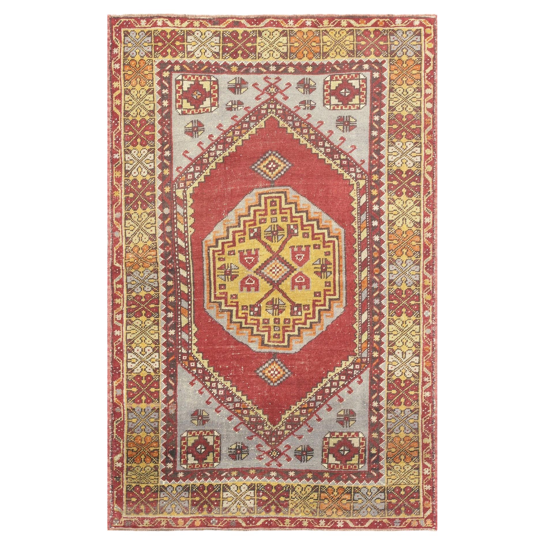 Vintage Turkish Oushak Rug - 3'9" x 5'9"