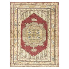 Vintage Turkish Oushak Rug - 4' x 5'2"