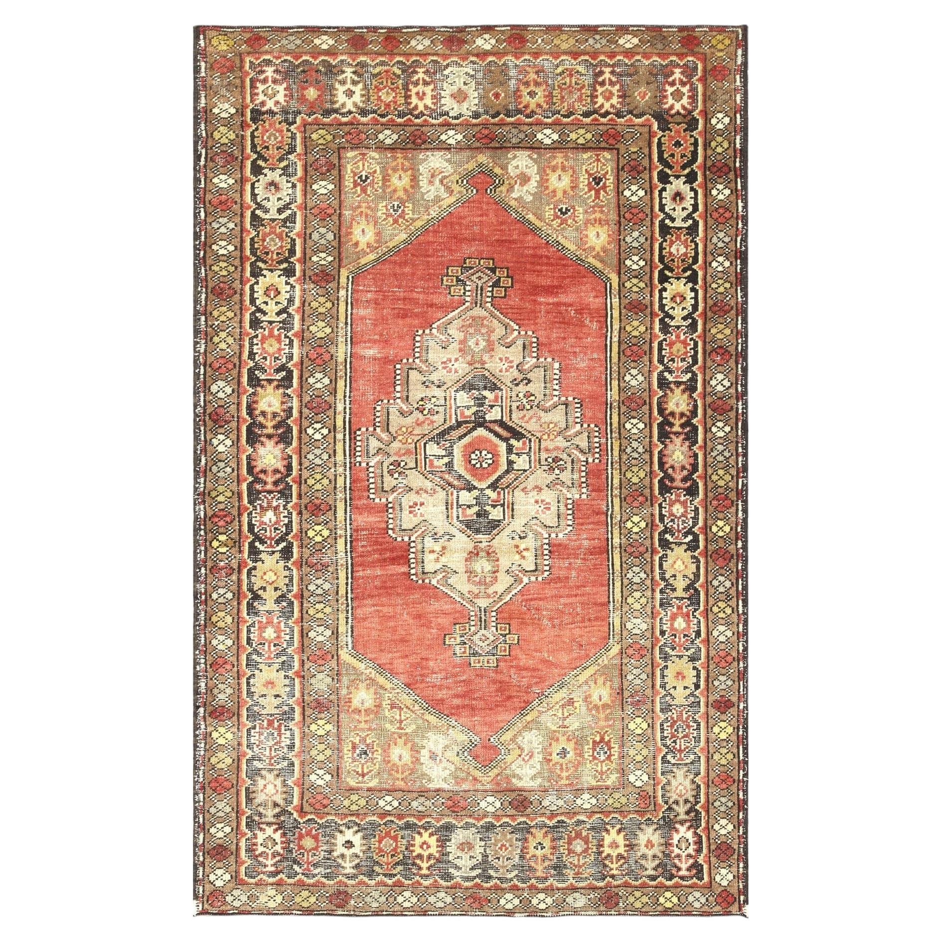 Vintage Turkish Oushak Rug - 4' x 6'8"
