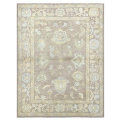 Vintage Turkish Oushak Rug - 4'1" x 5'4"