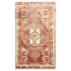 Vintage Turkish Oushak Rug - 4'10" x 8'