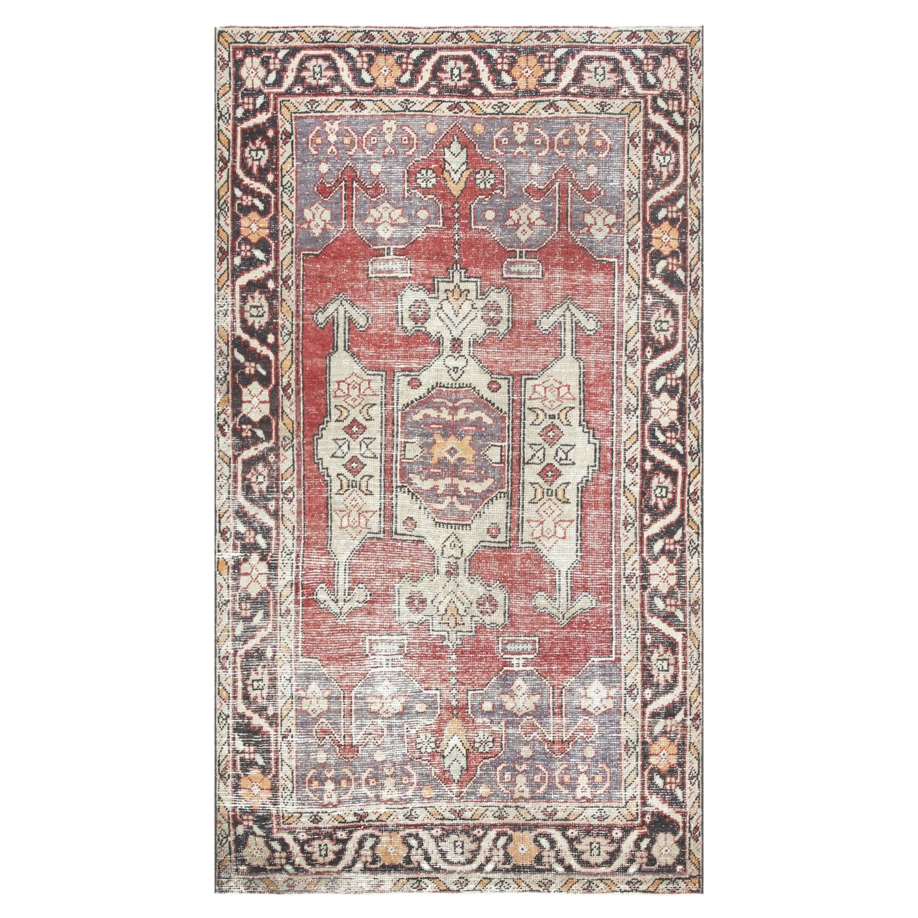 Vintage Turkish Oushak Rug - 4'10" x 8'8"