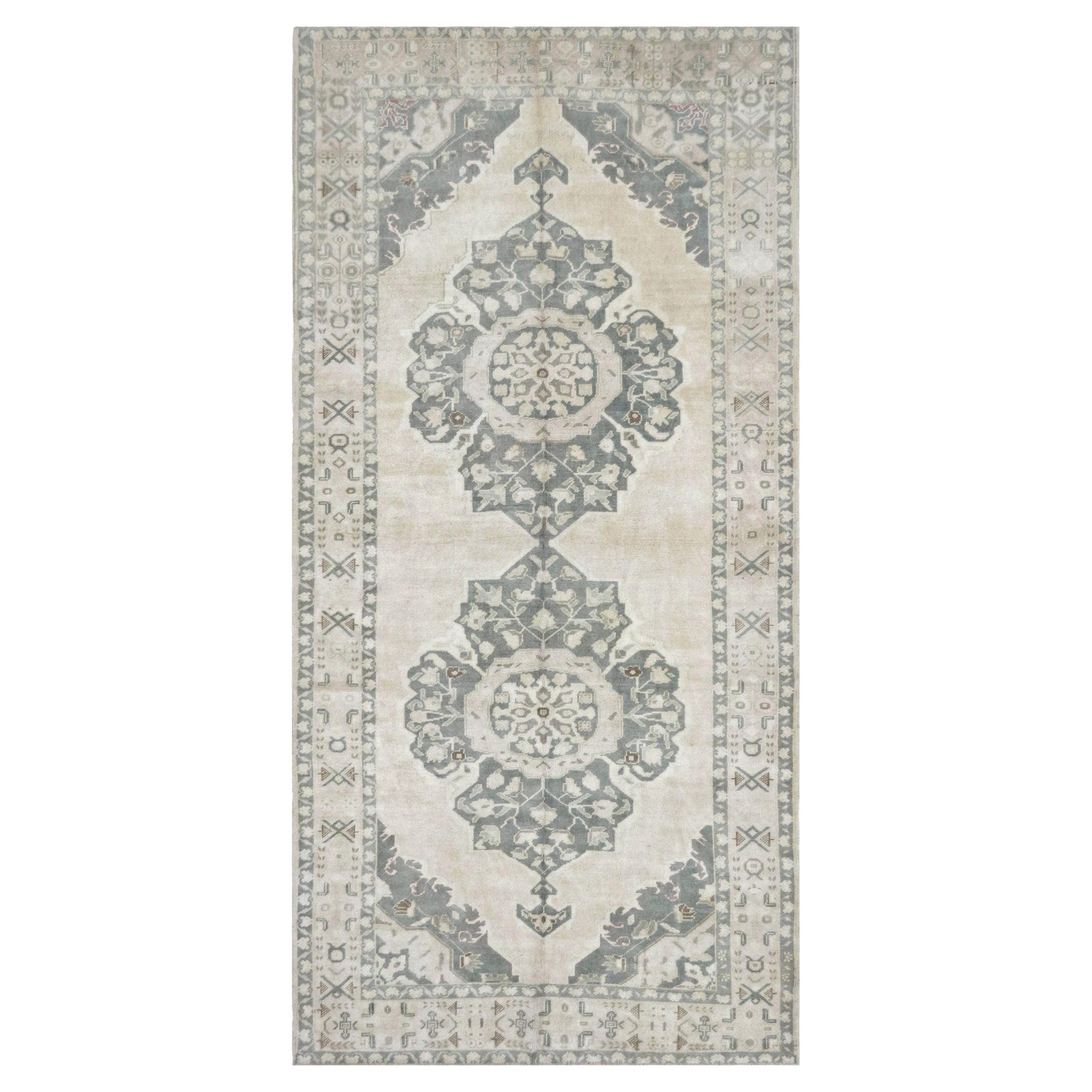 Vintage Turkish Oushak Rug - 4'11" x 10'