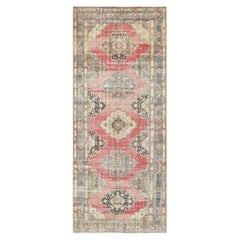 Vintage Turkish Oushak Rug - 4'11" x 11'10"
