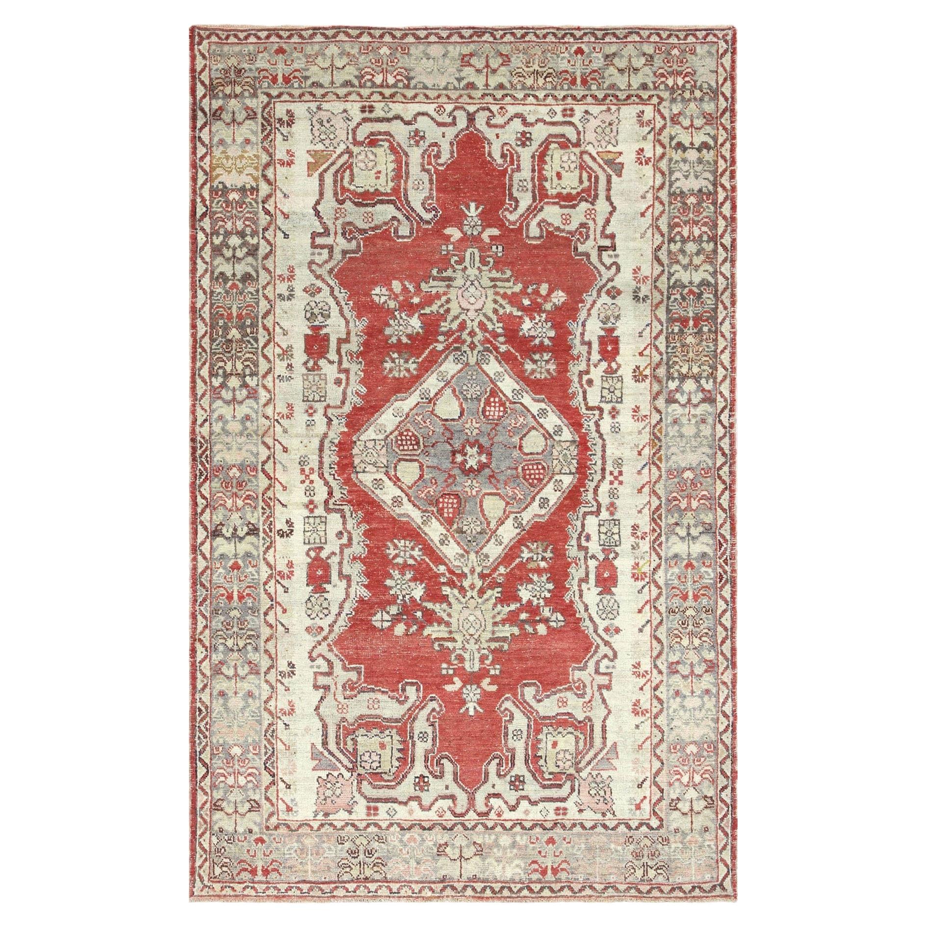 Vintage Turkish Oushak Rug - 4'5" x 7'