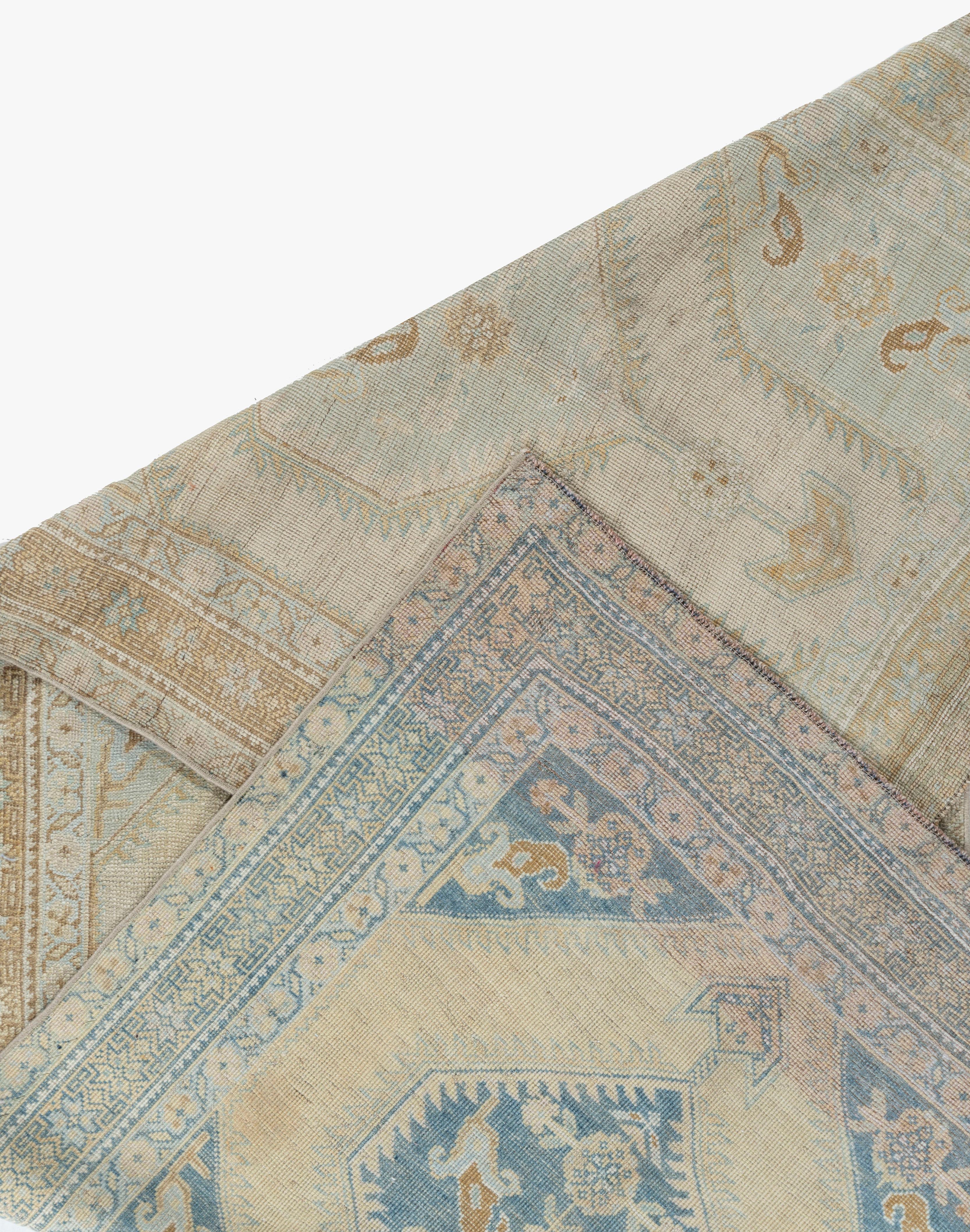 20th Century Vintage Turkish Oushak Rug 4'7 x 7'5 For Sale