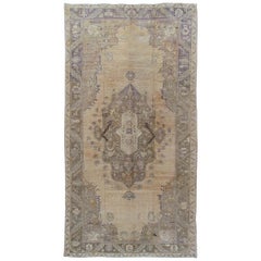 Vintage Turkish Oushak Rug 5
 x 10
