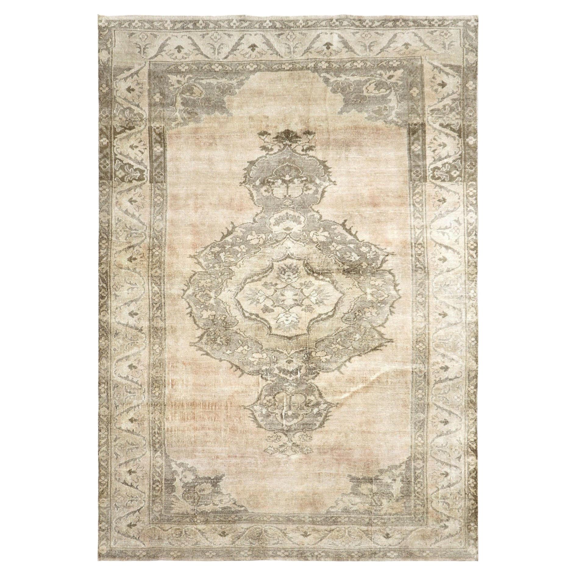 Vintage Turkish Oushak Rug - 5'11" x 8'5"