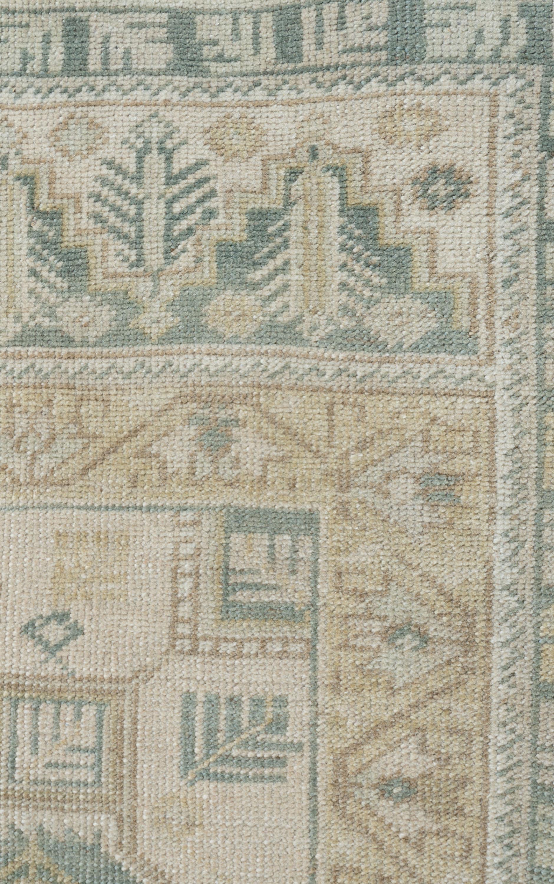 Vintage Türkisch Oushak Teppich 5'9 X 10'7 (Handgeknüpft) im Angebot