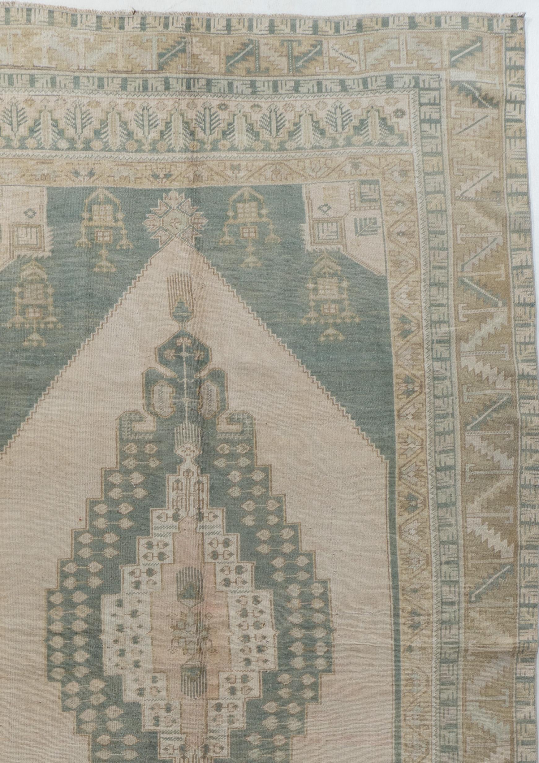 Vintage Türkisch Oushak Teppich 5'9 X 10'7 (20. Jahrhundert) im Angebot
