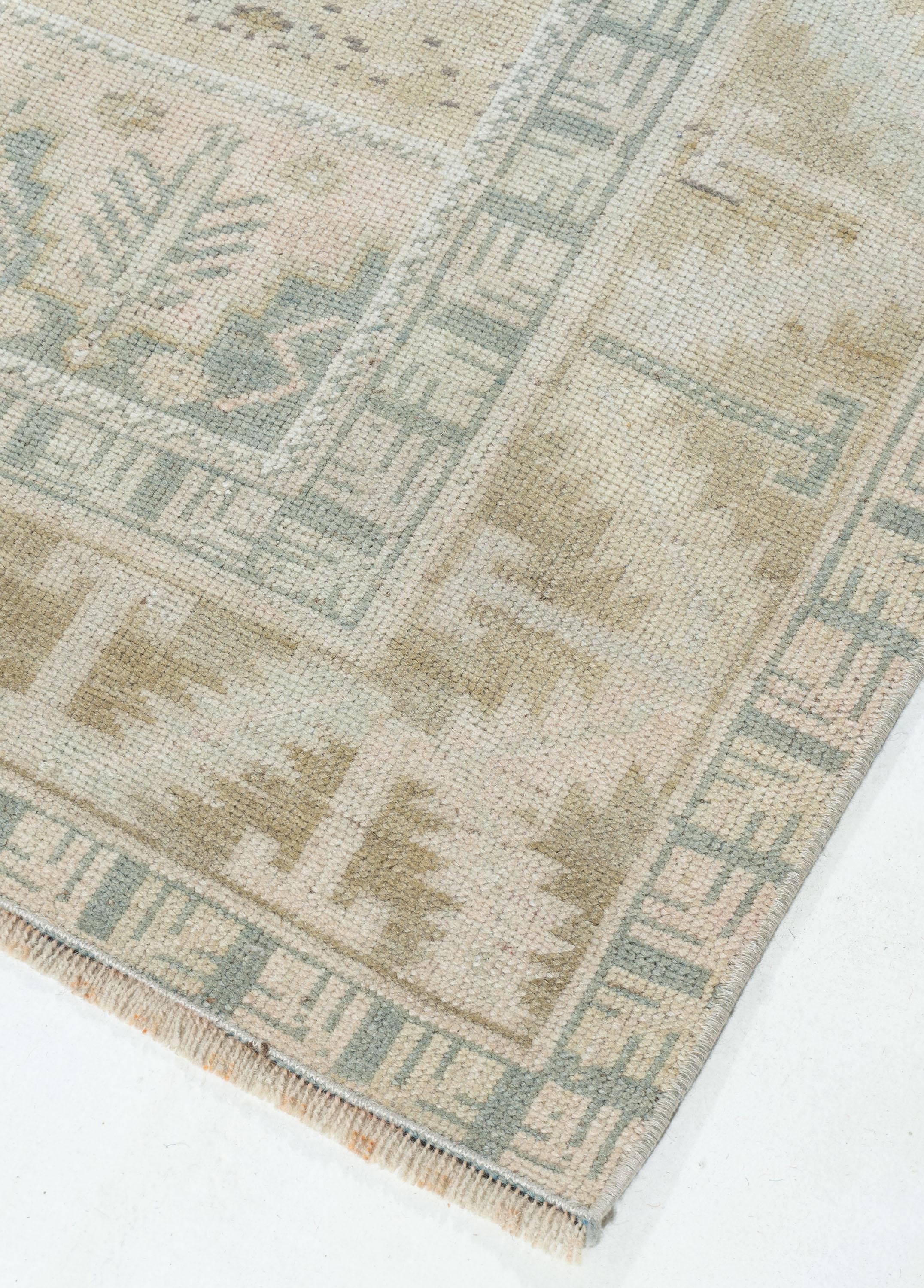 Vintage Türkisch Oushak Teppich 5'9 X 10'7 im Angebot 3