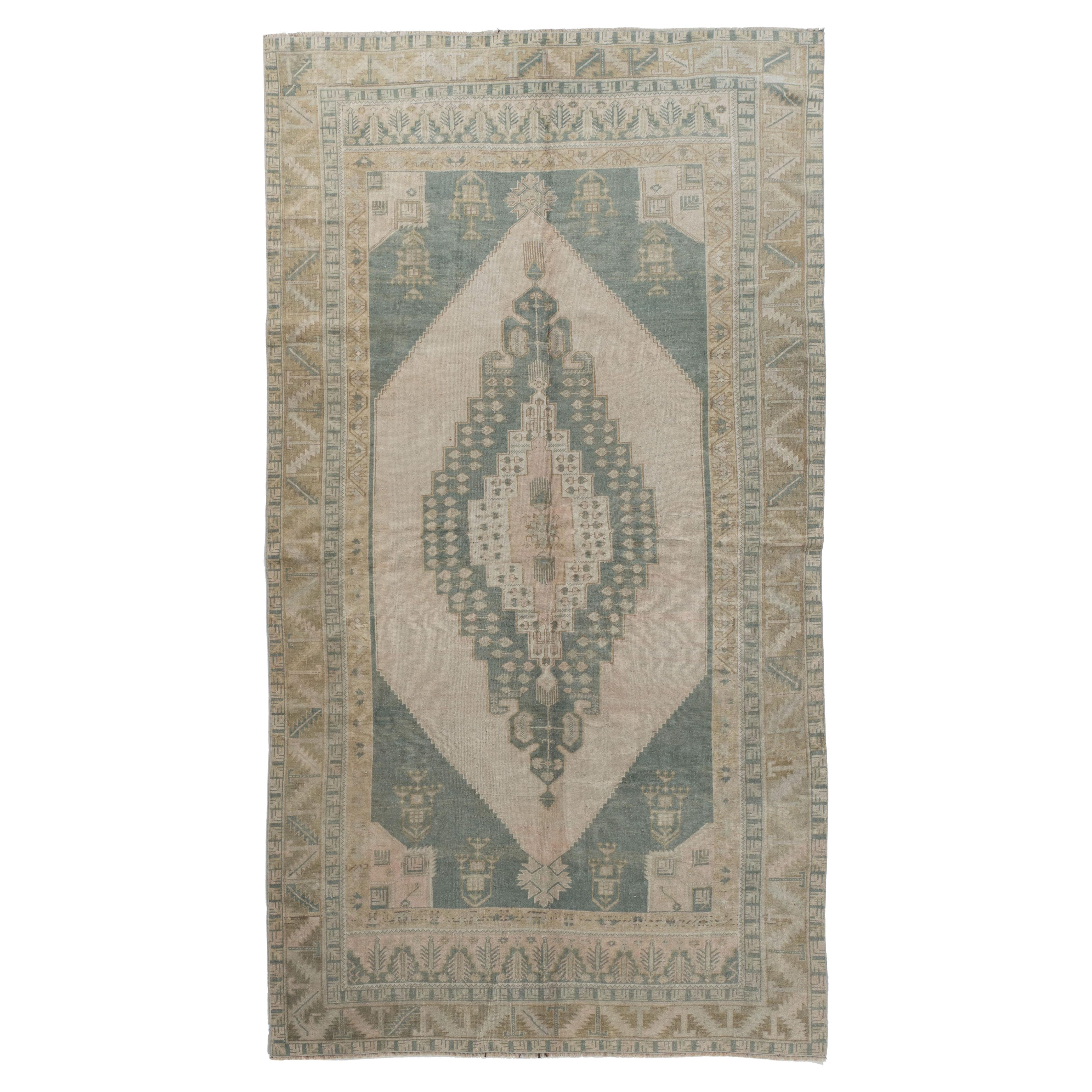 Tappeto Oushak turco vintage 5'9 X 10'7