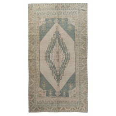Vintage Turkish Oushak Rug 5'9 X 10'7