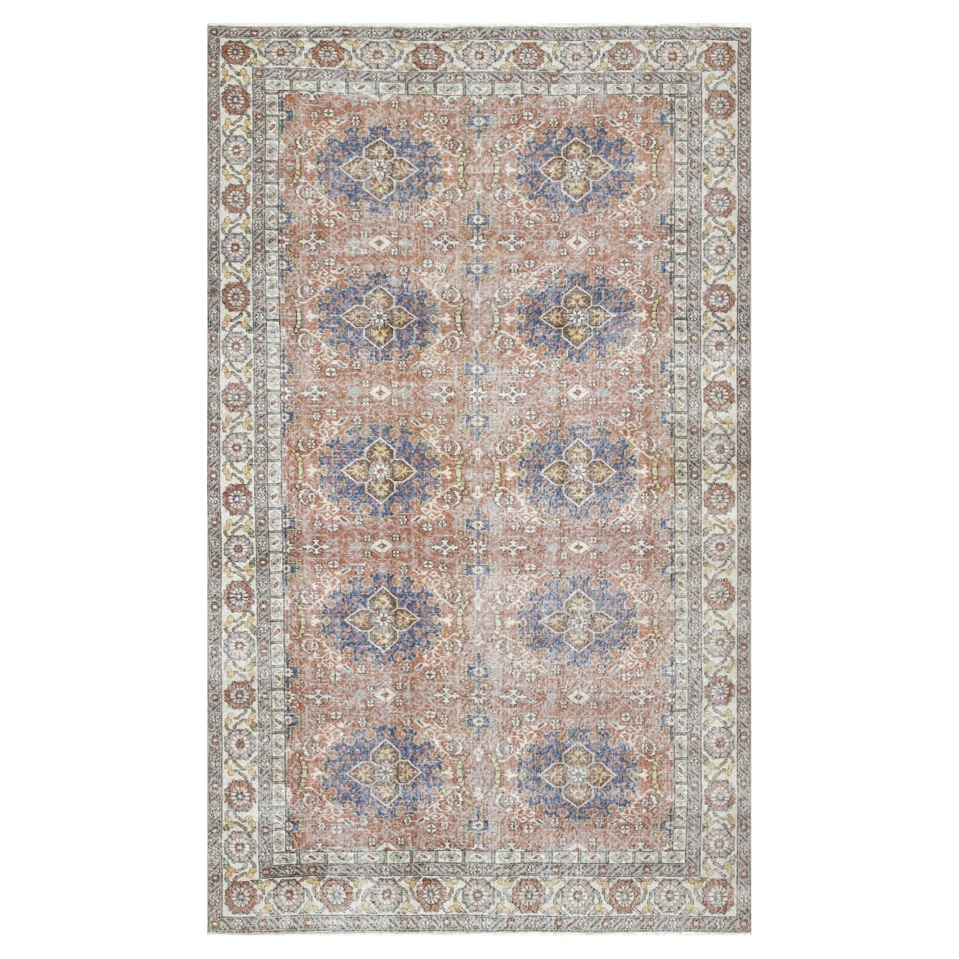 Vintage Turkish Oushak Rug - 6'3" x 10'5"