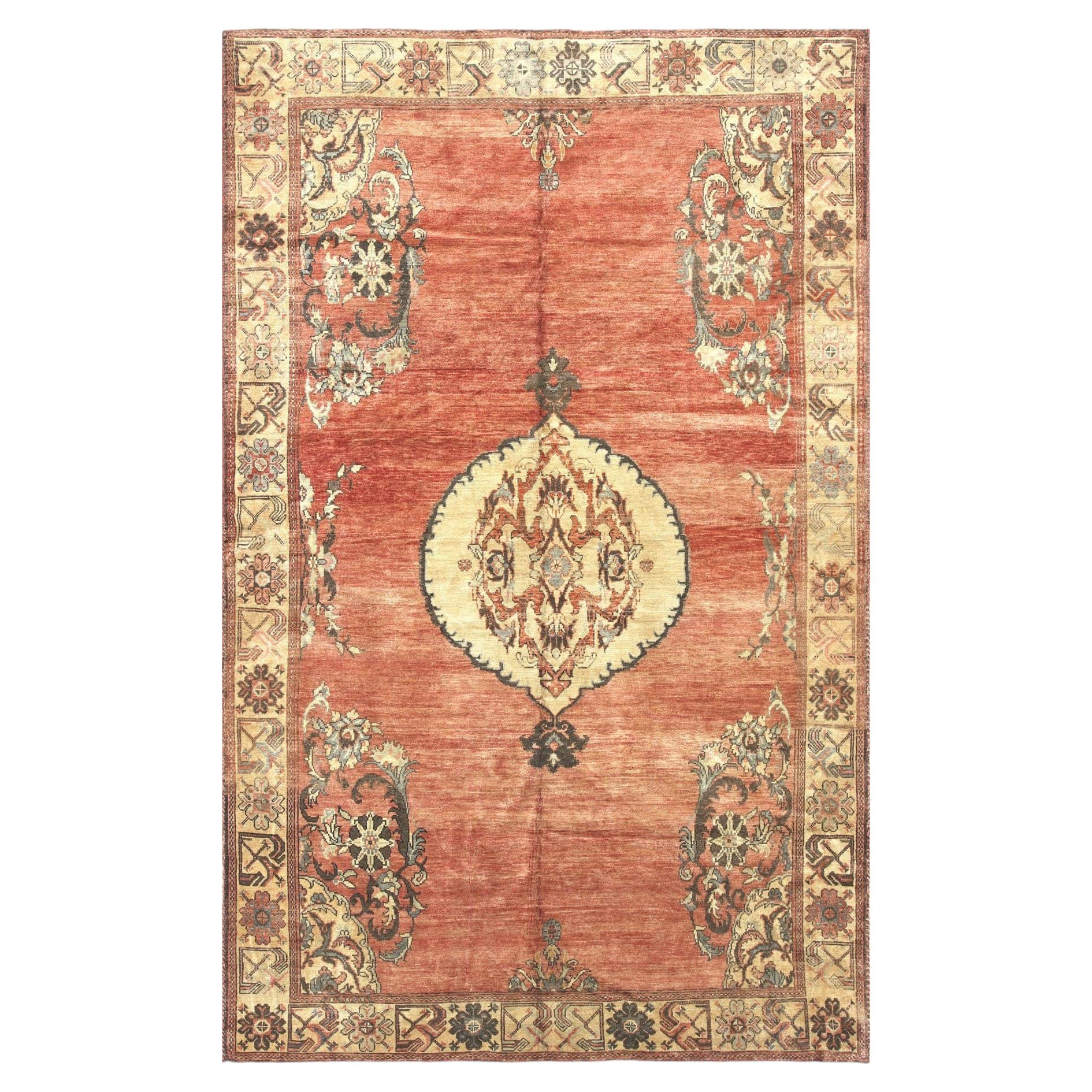 Vintage Turkish Oushak Rug - 6'5" x 10'4"