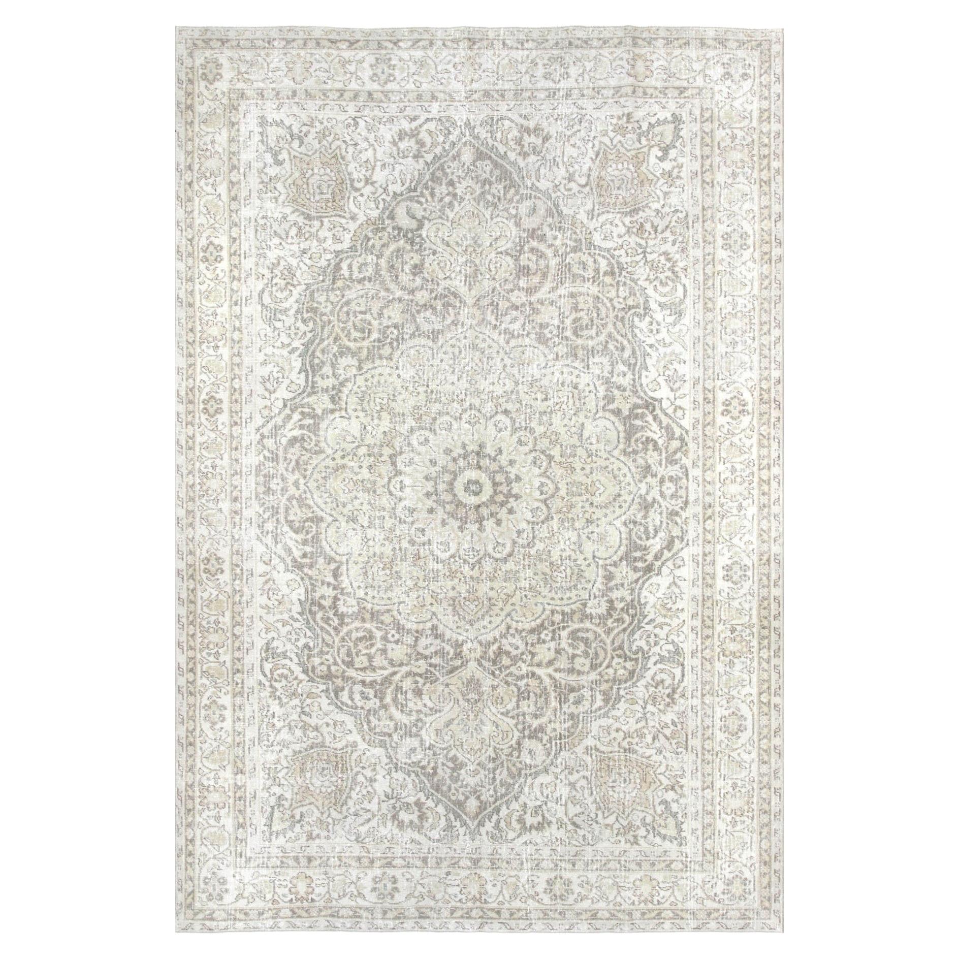 Vintage Türkisch Oushak Teppich - 6'9" x 9'11" im Angebot