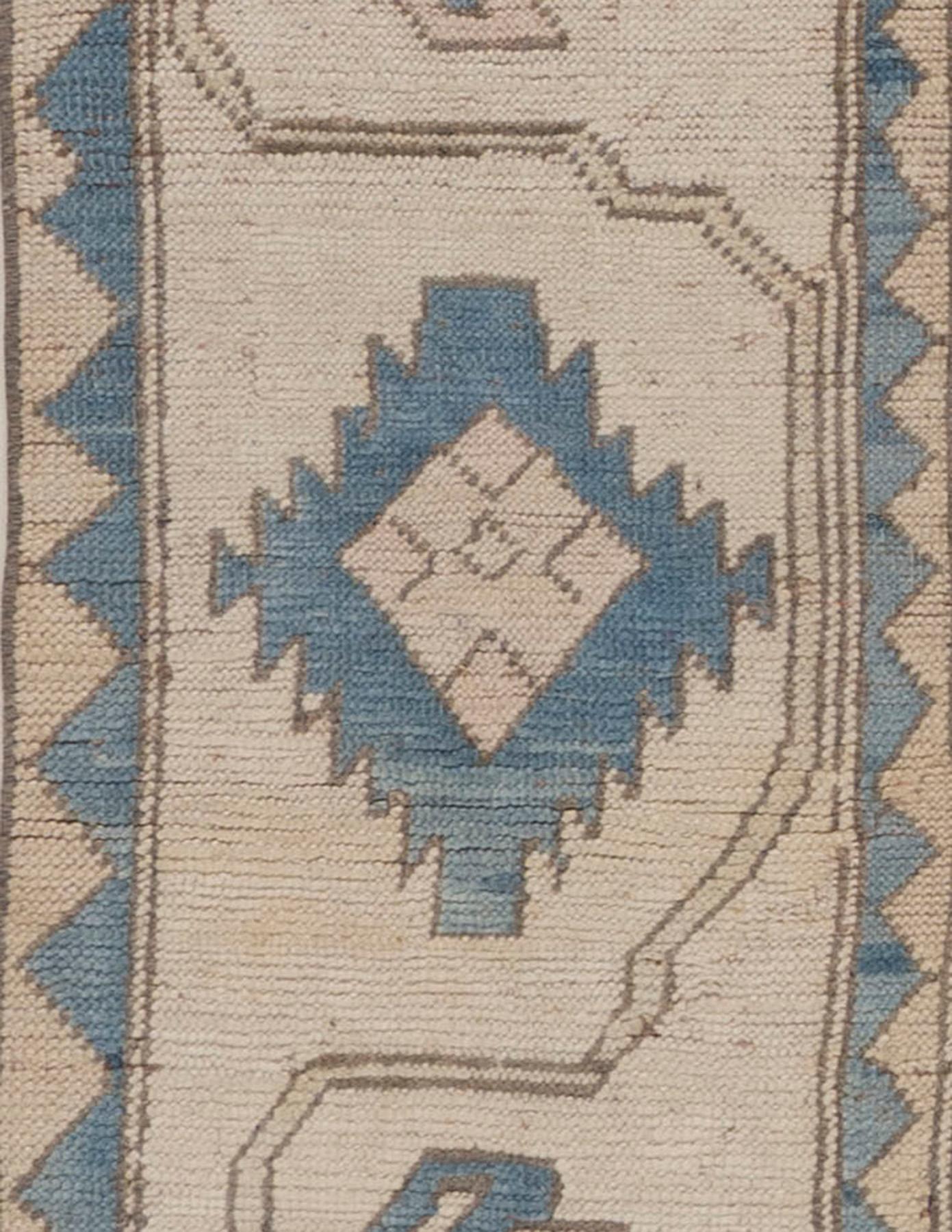 Türkischer Oushak-Teppich im Vintage-Stil 7'5 X 10'4 im Angebot 1