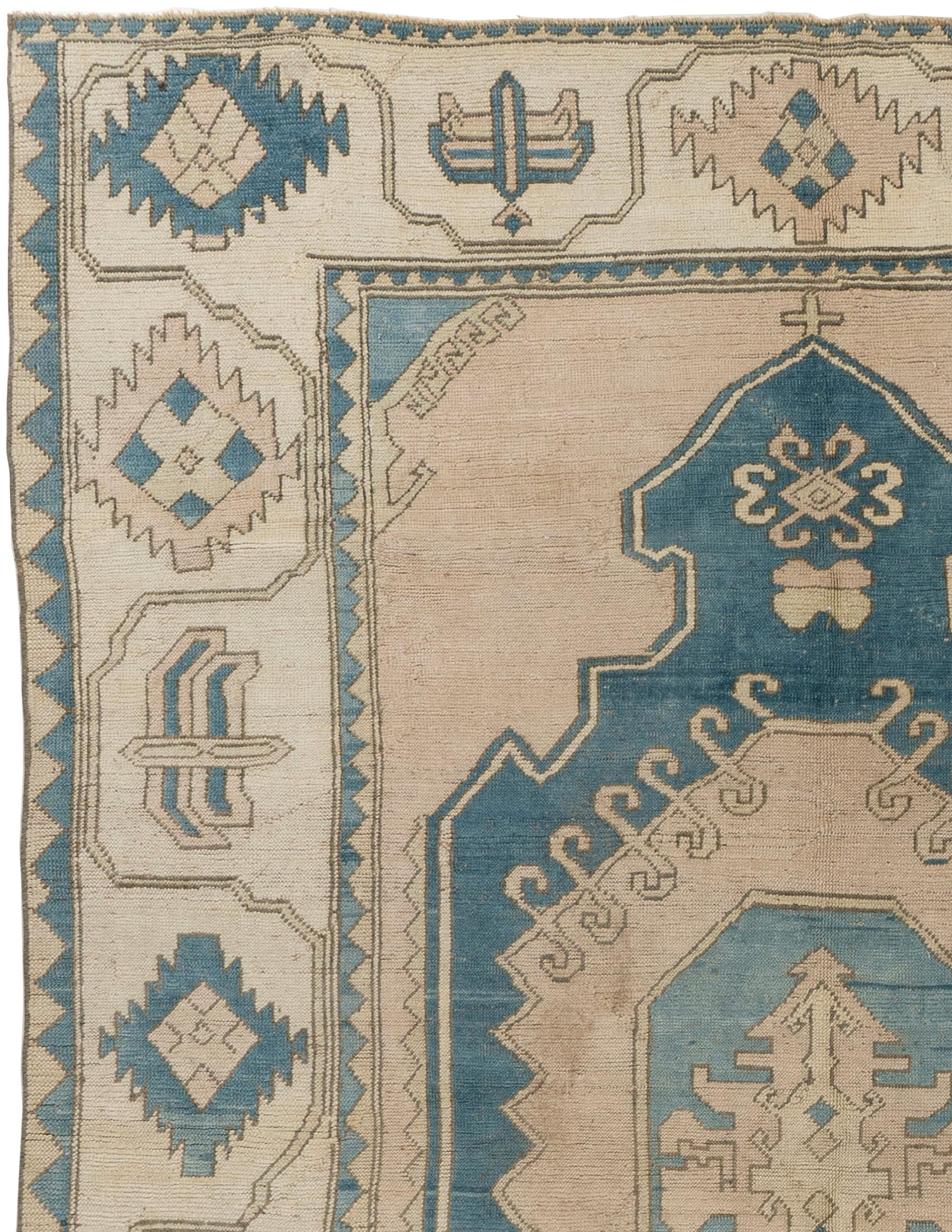 Türkischer Oushak-Teppich im Vintage-Stil 7'5 X 10'4 im Angebot 2