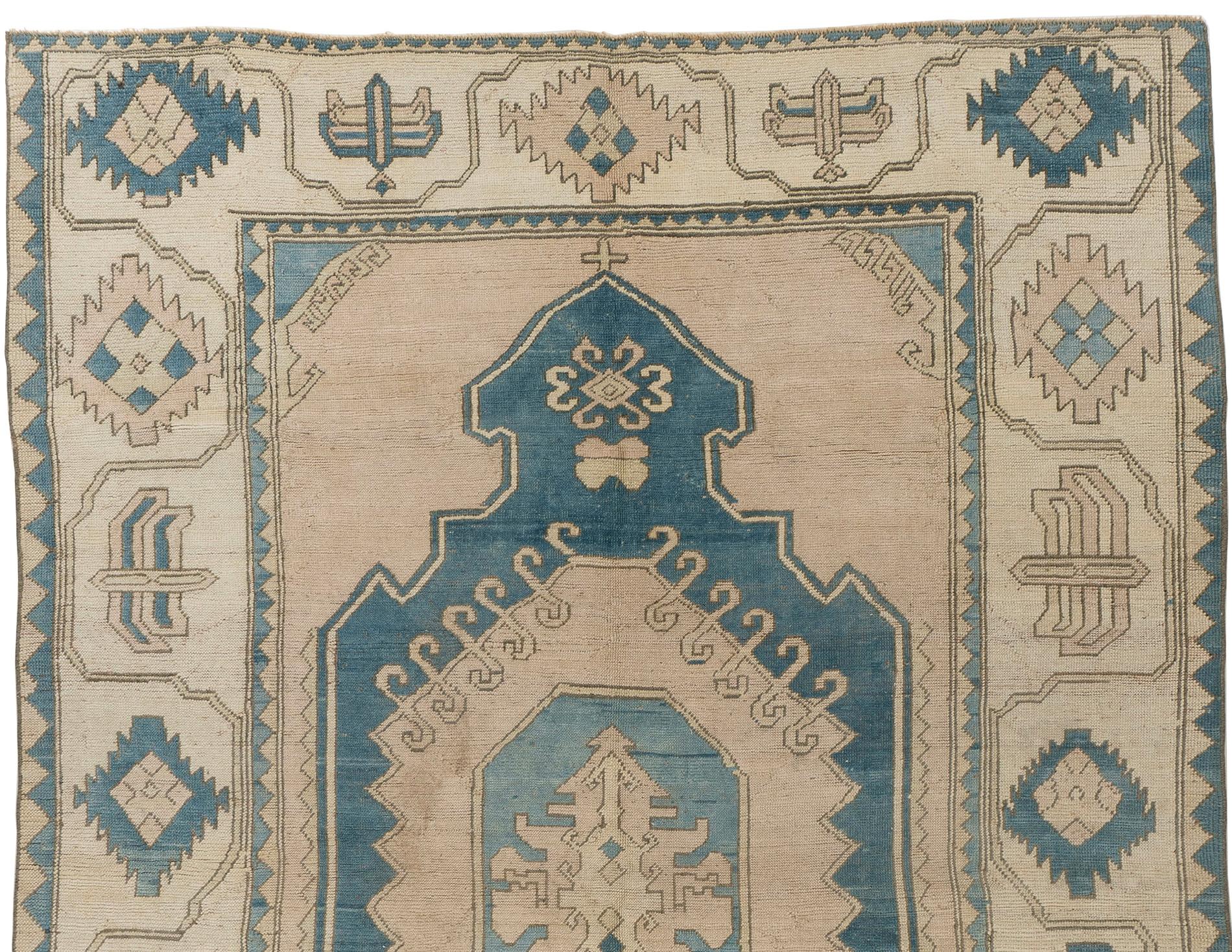 Türkischer Oushak-Teppich im Vintage-Stil 7'5 X 10'4 im Angebot 3