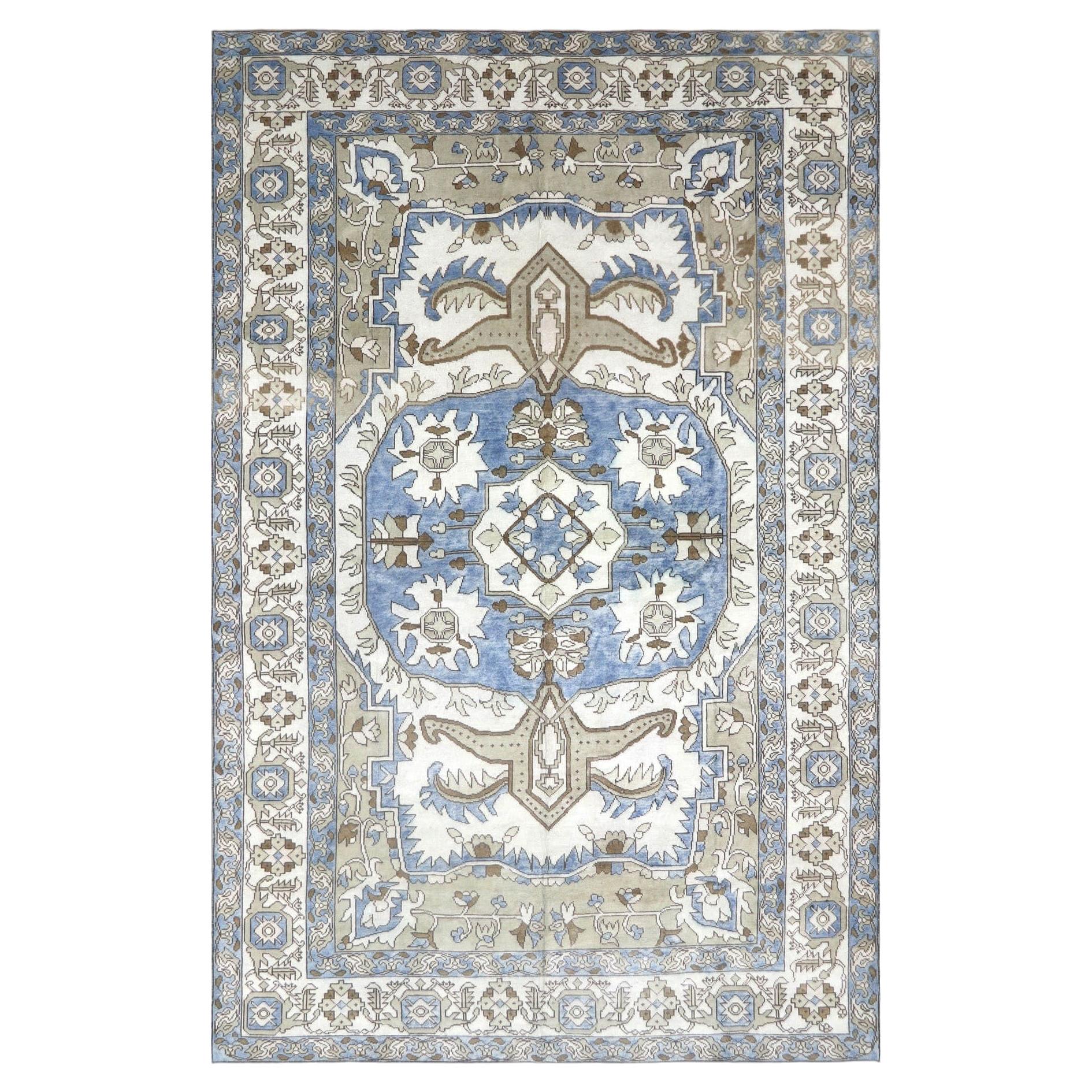 Vintage Turkish Oushak Rug - 7'6" x 11'9"