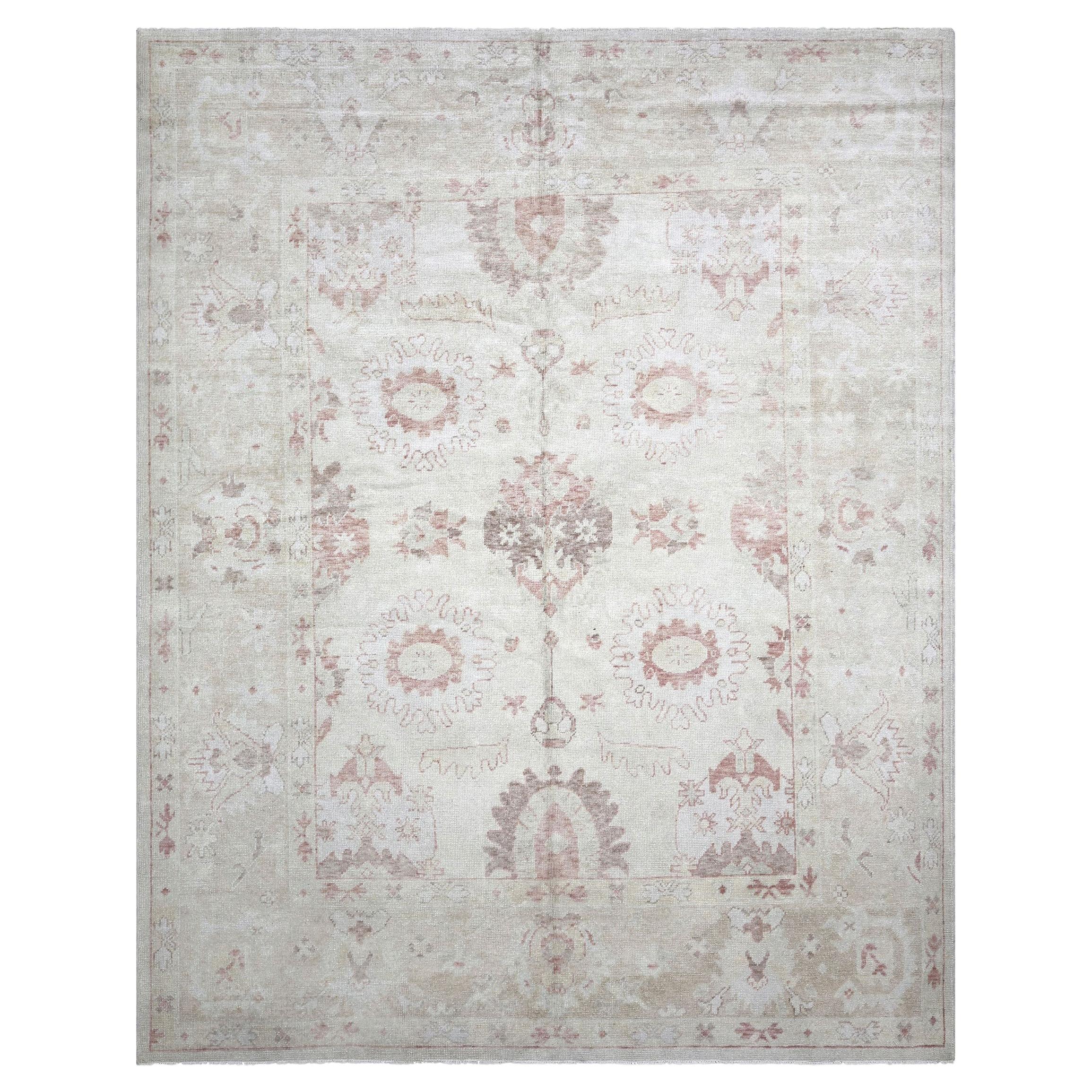 Vintage Turkish Oushak Rug - 8'8" x 11'