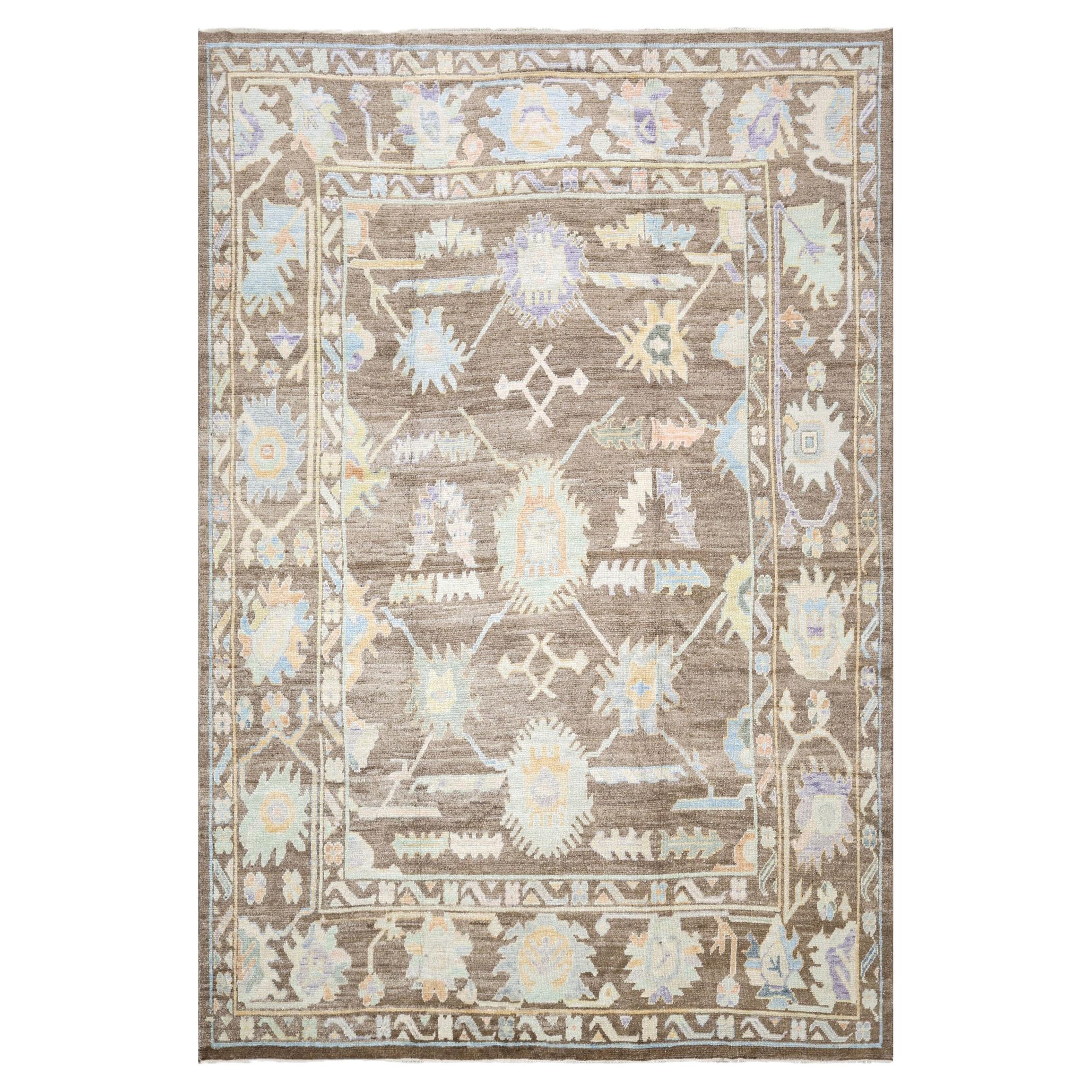 Vintage Turkish Oushak Rug - 9'9" x 14'5"