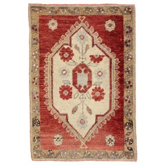 Tappeto vintage turco Oushak Tappeto d'accento