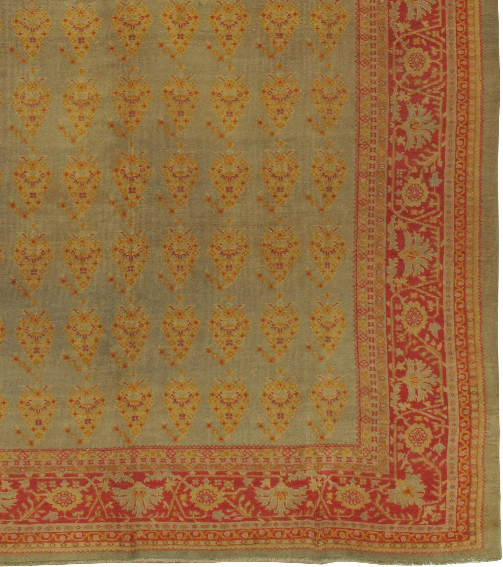 Tappeto turco vintage Oushak, circa 1940  9'4 x 11'10 in vendita 1